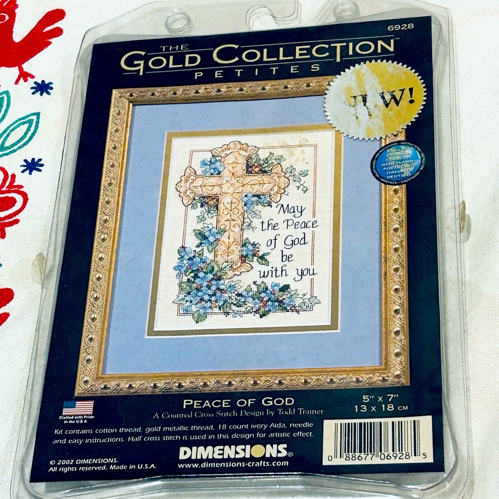 Dimensions Counted Cross Stitch Kit Peace of God 7”x 5” Gold Collection # 6928